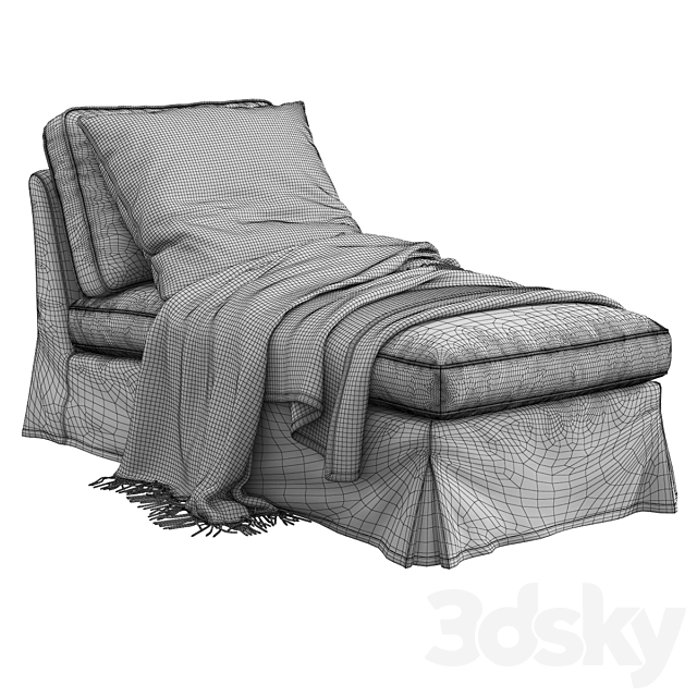 Ikea _ Ektorp Chaise Lounge 3DS Max Model - thumbnail 4