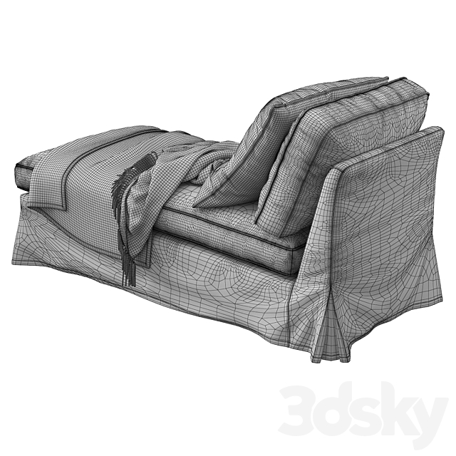 Ikea _ Ektorp Chaise Lounge 3DS Max Model - thumbnail 5