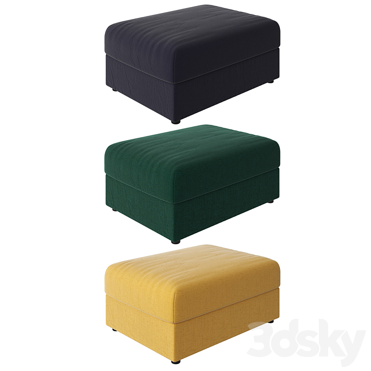 Ikea vimle pouf 3DS Max - thumbnail 2