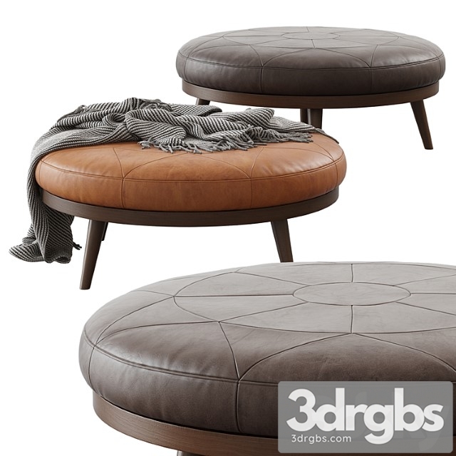 imre round leather ottoman 3dsmax Download - thumbnail 1