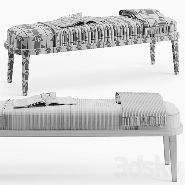 Inedito Asnaghi Marylin bench 3DSMax File - thumbnail 4