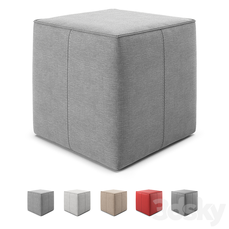 Italian pouf Uchi by Bontempi Casa 3DS Max Model - thumbnail 1