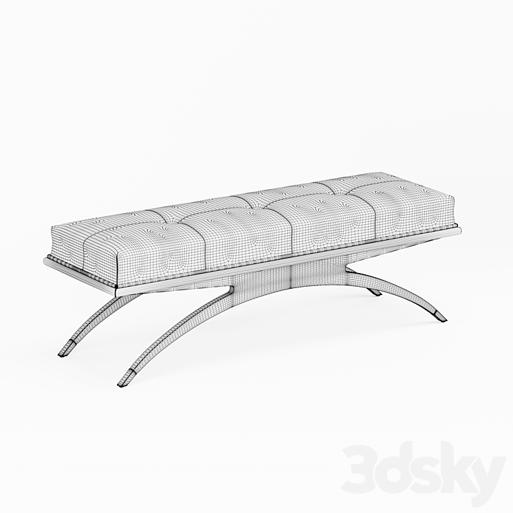 John-Richard Euclidean Bench 3DS Max Model - thumbnail 2