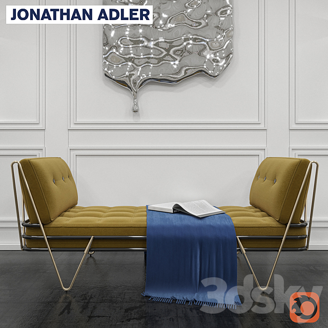 Jonathan Adler Maxime Daybed 3DSMax File - thumbnail 1