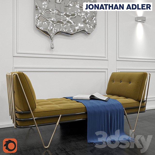 Jonathan Adler Maxime Daybed 3DSMax File - thumbnail 3