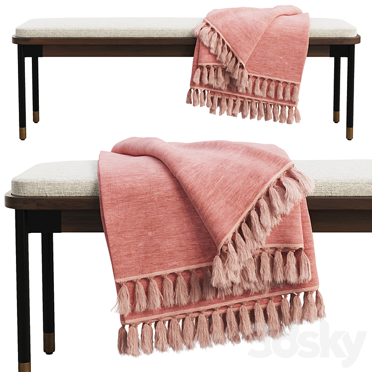 Joybird Sally Bench 3DS Max Model - thumbnail 1