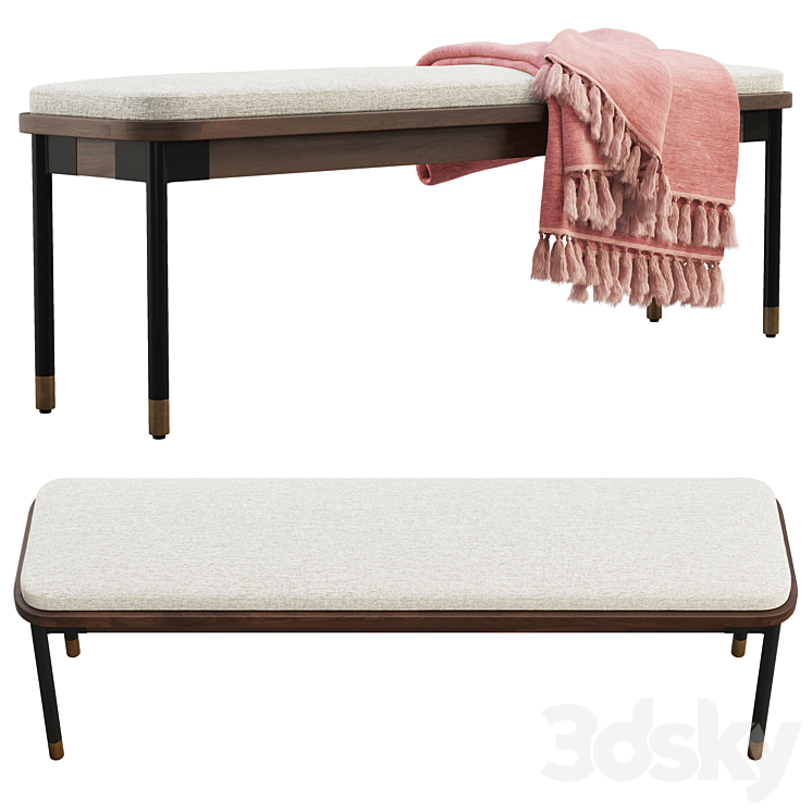 Joybird Sally Bench 3DS Max Model - thumbnail 2