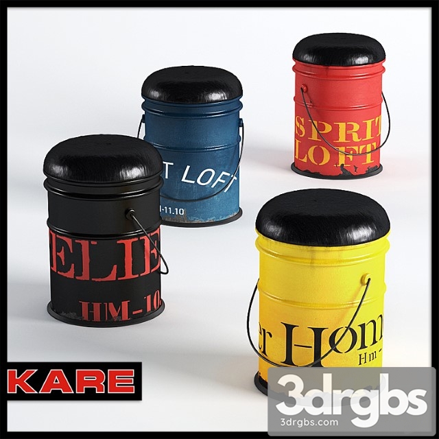 Kare Stool Bucket 3dsmax Download - thumbnail 1