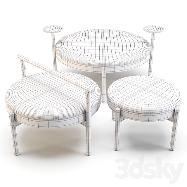 Karl Andersson: Ottomans – Hygge 2020 Set-02 3DSMax File - thumbnail 3