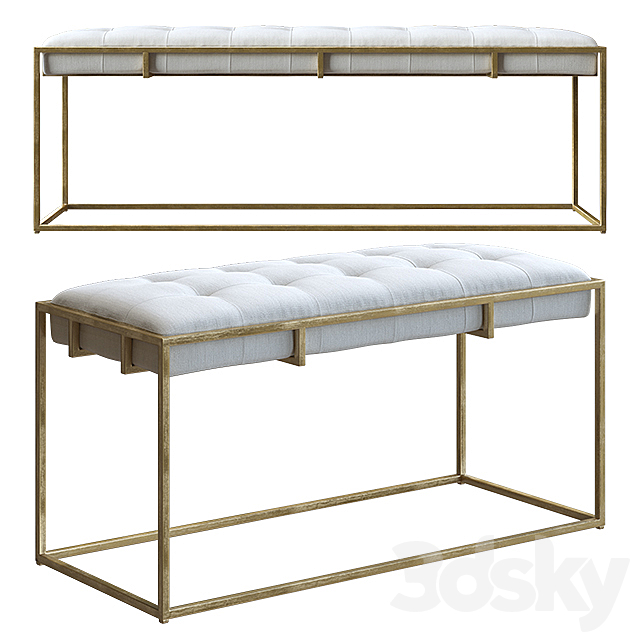 KELLEN UPHOLSTERED BENCH 3DSMax File - thumbnail 3