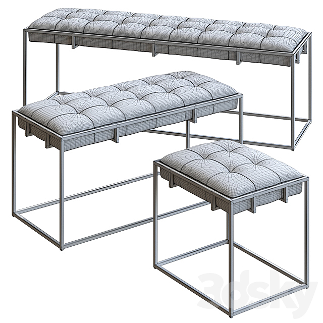 KELLEN UPHOLSTERED BENCH 3DSMax File - thumbnail 5