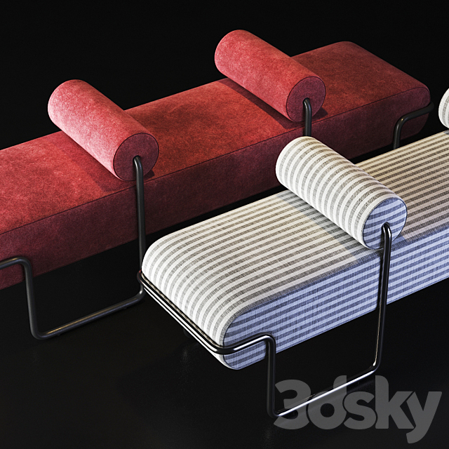 Kelly Wearstler Ardent Bench 3DSMax File - thumbnail 2