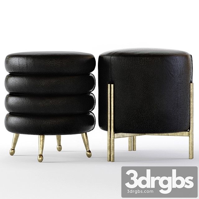 Kelly wearstler melange and laurel stools 2 3dsmax Download - thumbnail 1