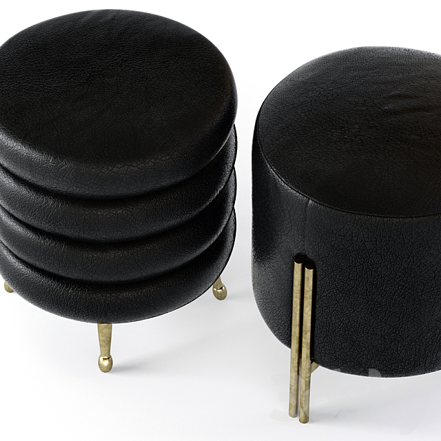 Kelly Wearstler Melange and Laurel Stools 3ds Max - thumbnail 2