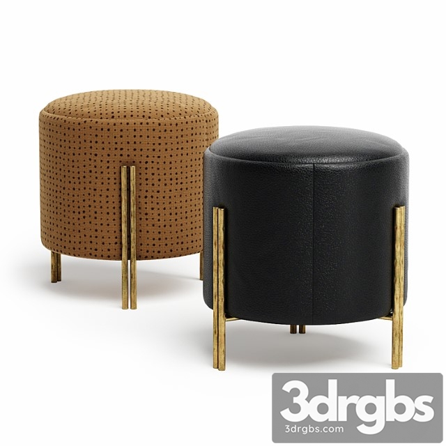 Kelly wearstler melange foot stool 2 3dsmax Download - thumbnail 1