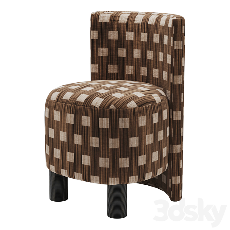 Kelly wearstler willoughby stool 3DS Max Model - thumbnail 1