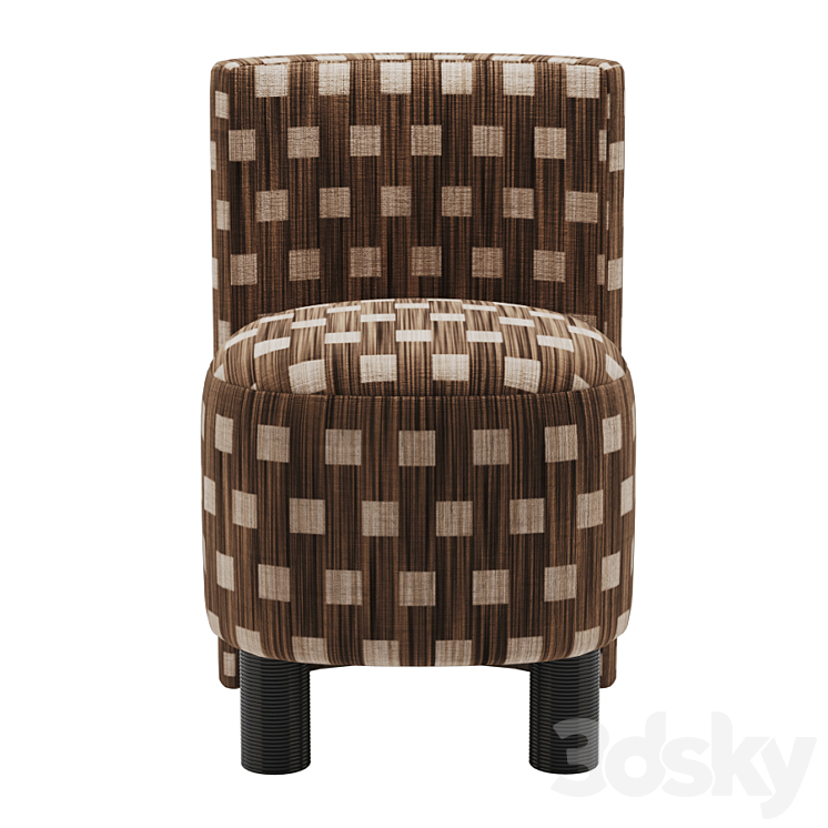 Kelly wearstler willoughby stool 3DS Max Model - thumbnail 2