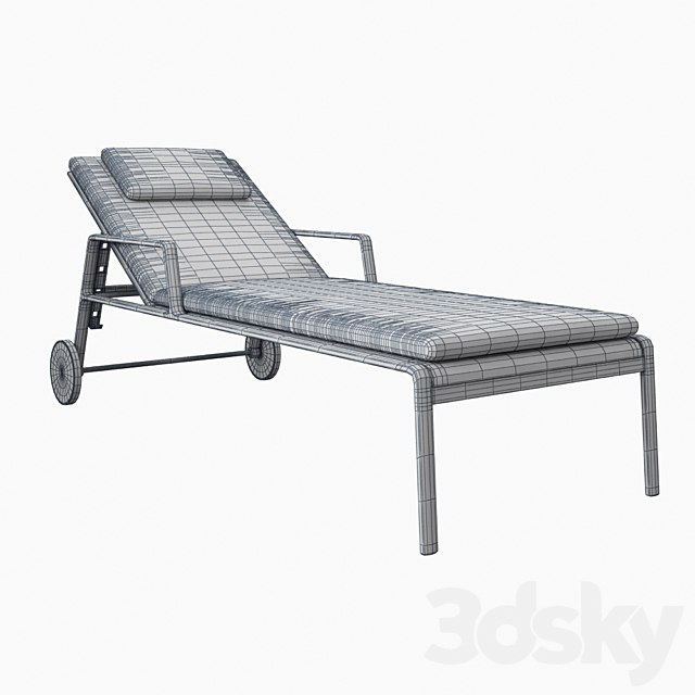 Kettal Park Life Deckchair 11600 pillows 3DS Max Model - thumbnail 2