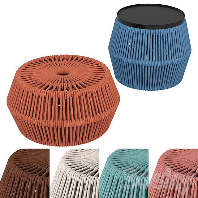 kettal pouf zigzag 3ds Max - thumbnail 1