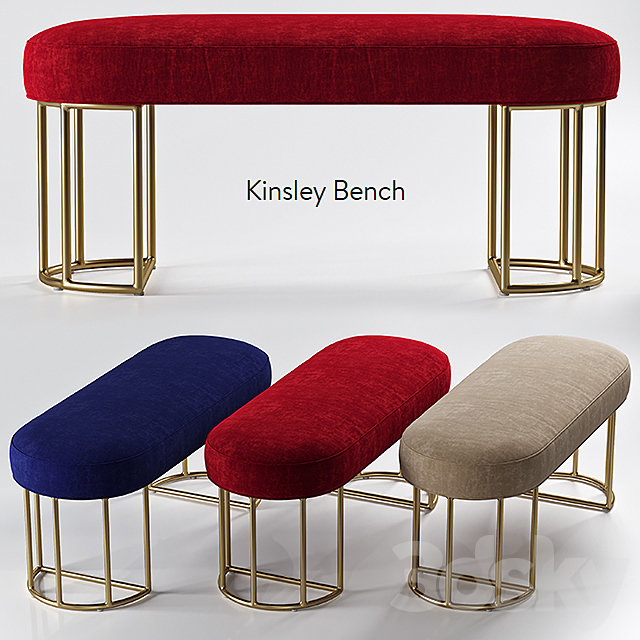 Kinsley bench 3DSMax File - thumbnail 1