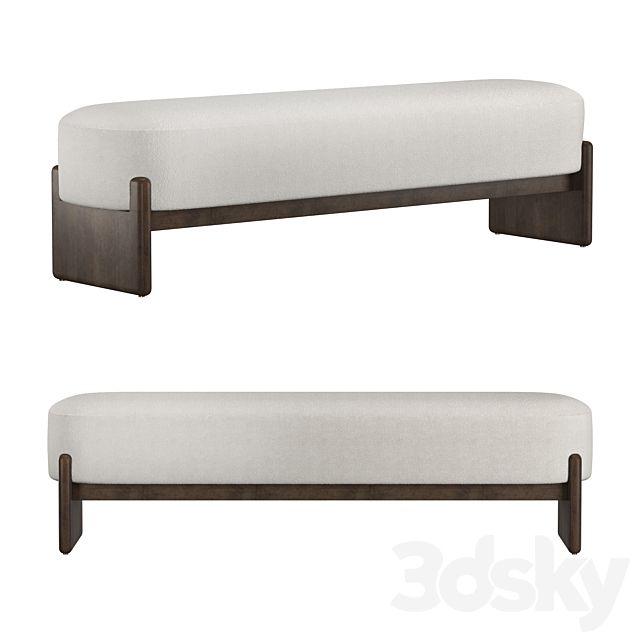 Kirby Accent Bench 3ds Max - thumbnail 1