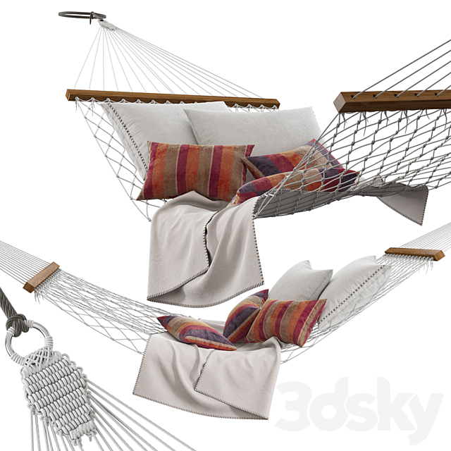 Knitted hammock 3DSMax File - thumbnail 1