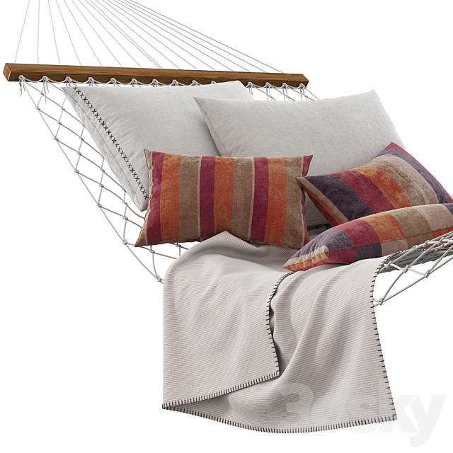 Knitted hammock 3DSMax File - thumbnail 2