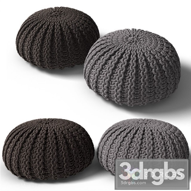 Knitted Poof 2 3dsmax Download - thumbnail 1