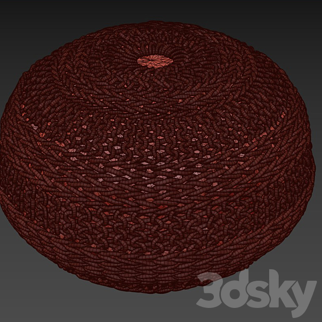 Knitted Pouf 3ds Max - thumbnail 2