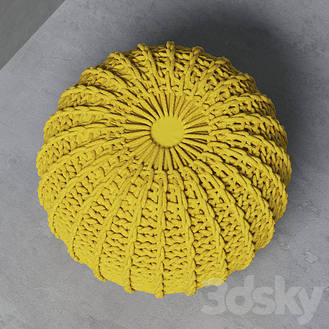 Knitted pouf 3DSMax File - thumbnail 2