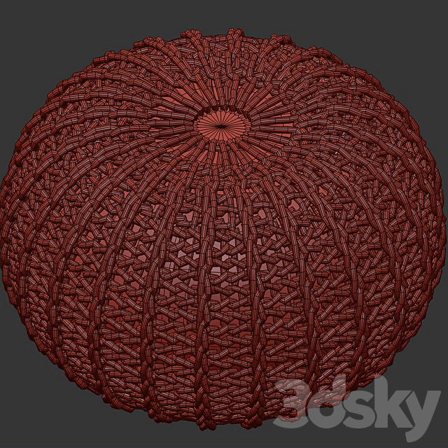 Knitted pouf 3DSMax File - thumbnail 3