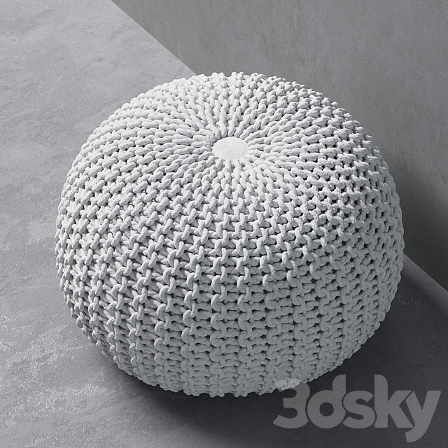 Knitted pouf 3DSMax File - thumbnail 2