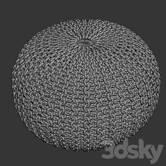 Knitted pouf 3DSMax File - thumbnail 3