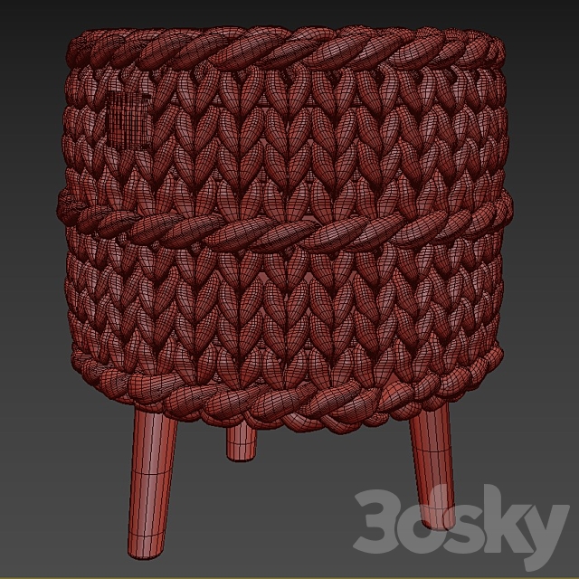 Knitted pouf BETIRES HOME 3DSMax File - thumbnail 2