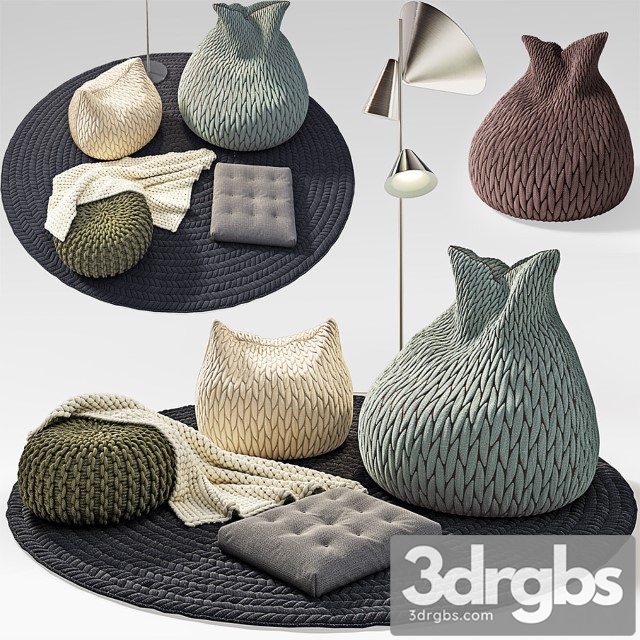 Knitting Pouf 3dsmax Download - thumbnail 1