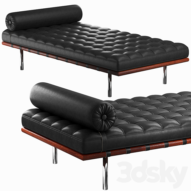 KNOLL BARCELONA day bed 3ds Max - thumbnail 1