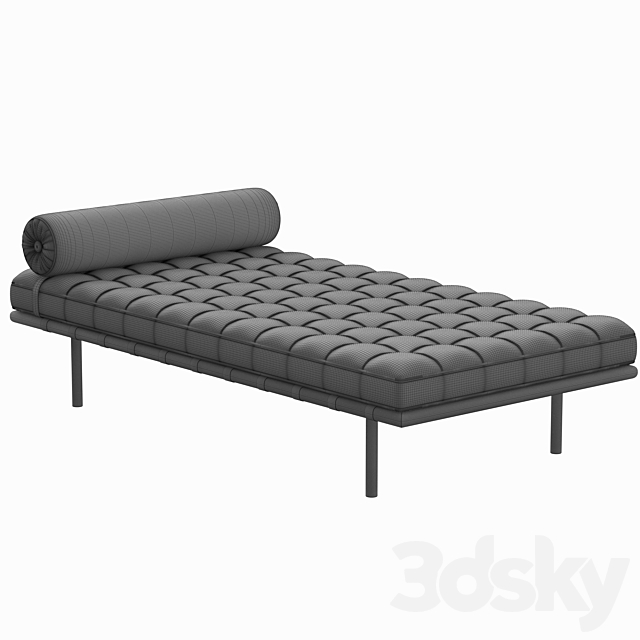 KNOLL BARCELONA day bed 3ds Max - thumbnail 3