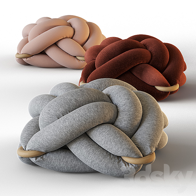 Knot floor cushion 3ds Max - thumbnail 1