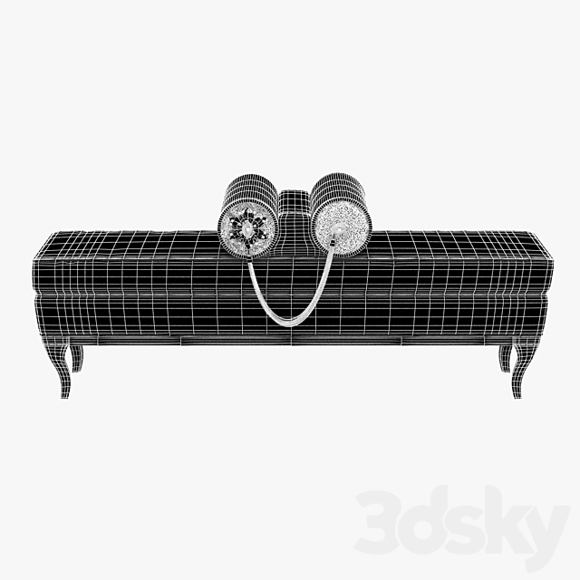 Koket lele bench 3DS Max Model - thumbnail 3