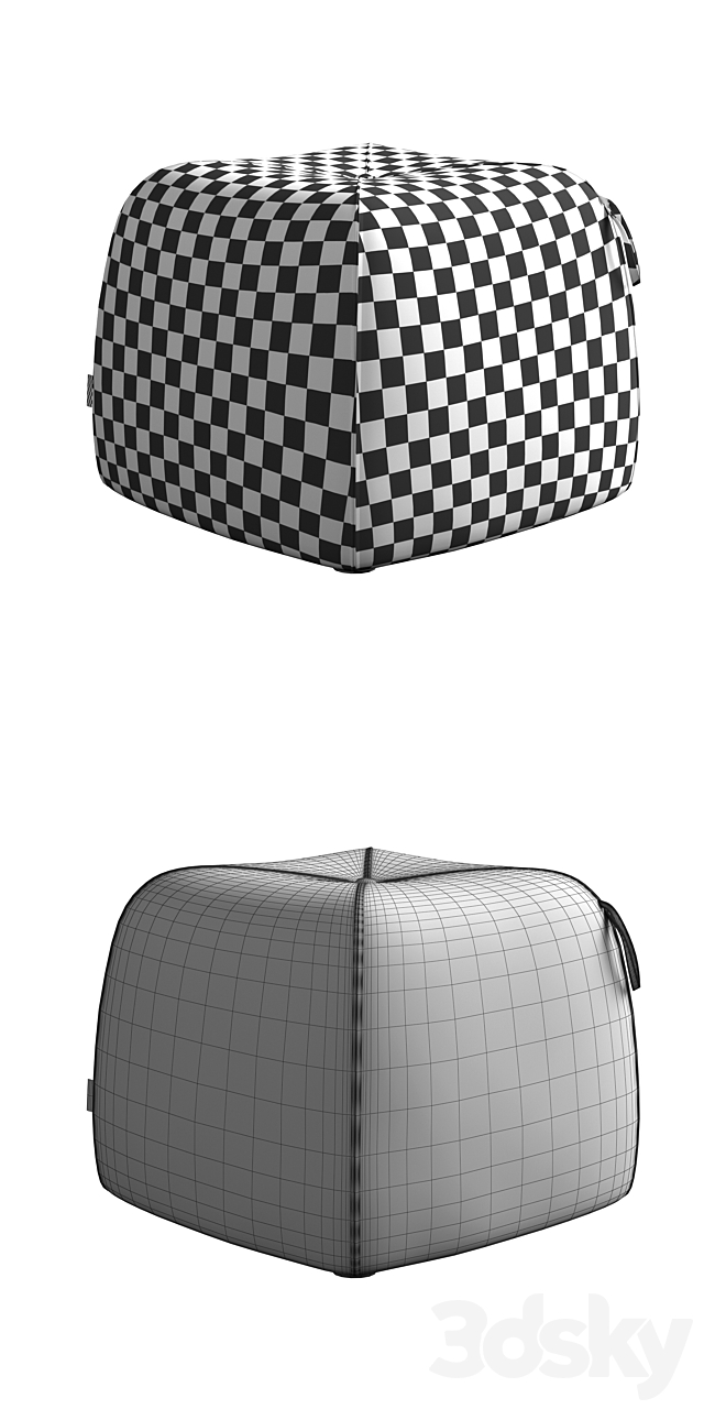 Koleksiyon Suri Pouf 3DSMax File - thumbnail 3