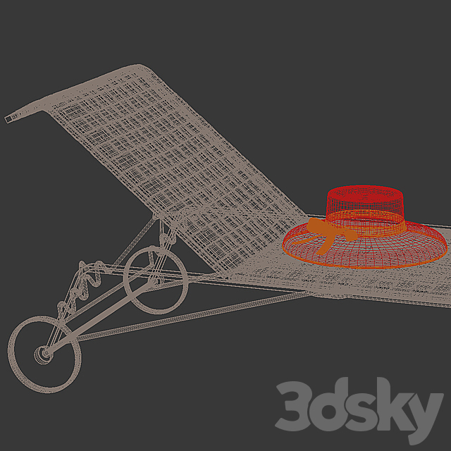 Kristalia Rest lounger 3ds Max - thumbnail 3