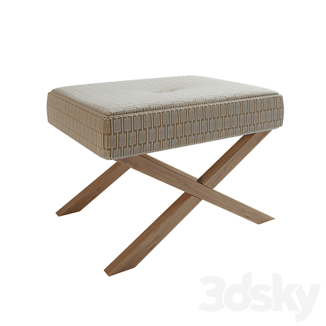 Lacrosse stool ottoman pouf 3DSMax File - thumbnail 2