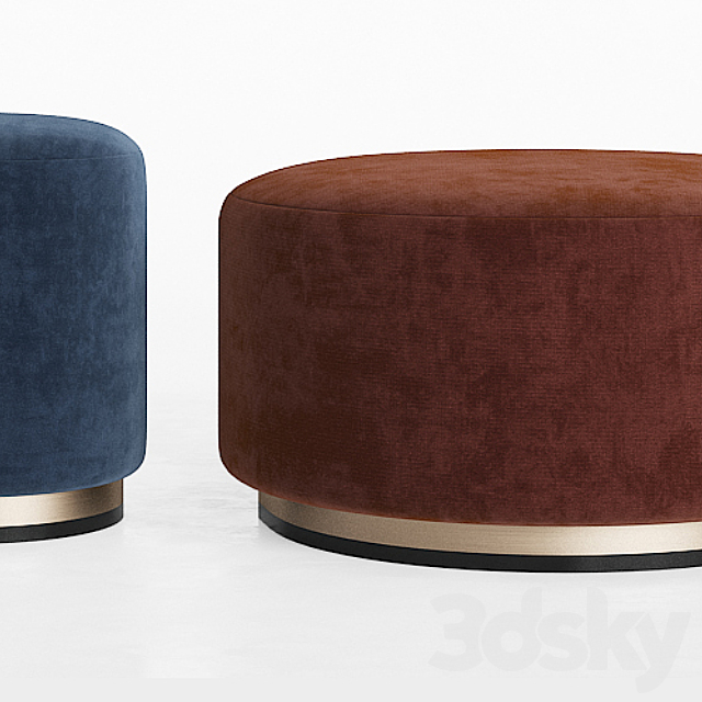 Larkin & Camille Ottomans Thesofaandchair 3DSMax File - thumbnail 2