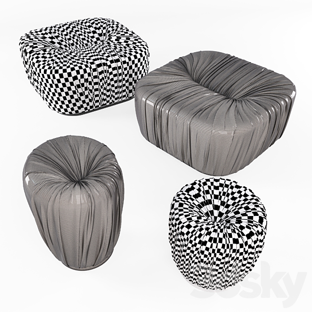 Laura Meroni poufs 3ds Max - thumbnail 3