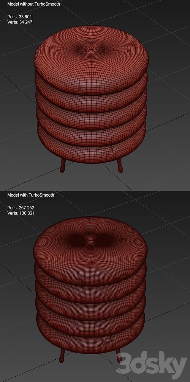 LAUREL STOOL by Kelly Wearstler 3ds Max - thumbnail 2