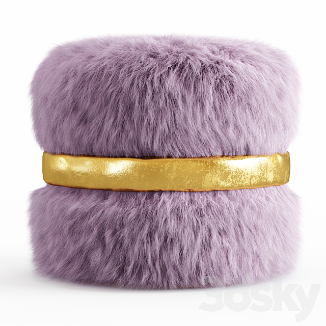 Layton Ottoman Fur 3DSMax File - thumbnail 1