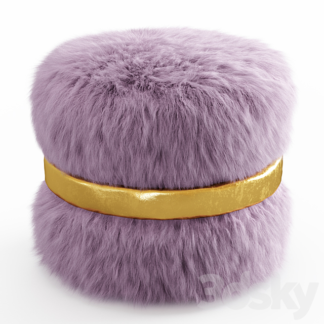 Layton Ottoman Fur 3DSMax File - thumbnail 2