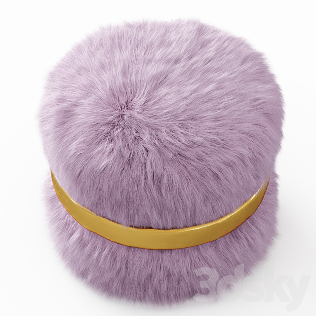 Layton Ottoman Fur 3DSMax File - thumbnail 3