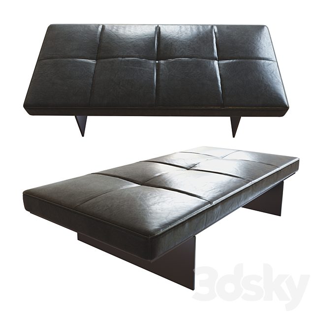 Leather bench _ Track tollgard daybed 3DSMax File - thumbnail 1