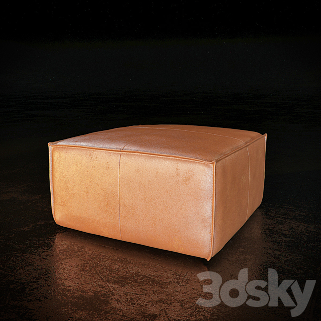 Leather Ottoman 3DSMax File - thumbnail 2